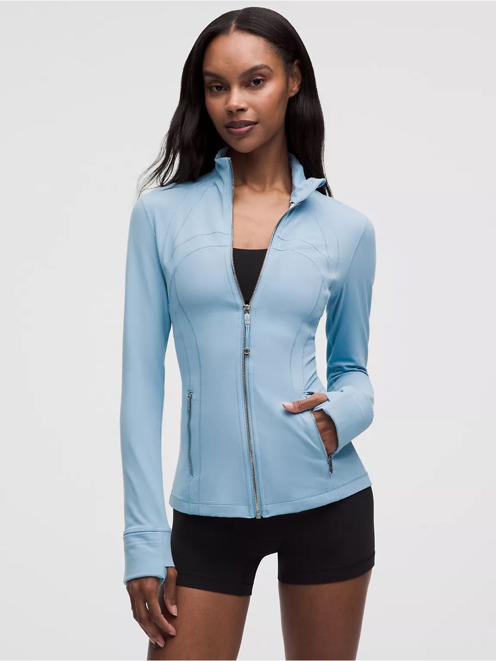 Lululemon Define Jacket Size 4 Light Blue Full Zip
